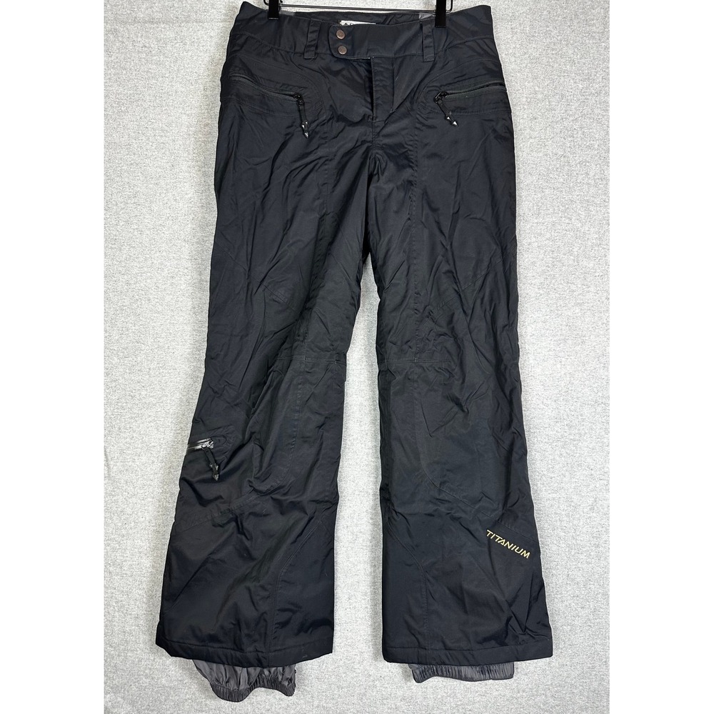Columbia Titanium Omni-Tech Ski Pants Womens L Black Waterproof Snow‎ Trousers
